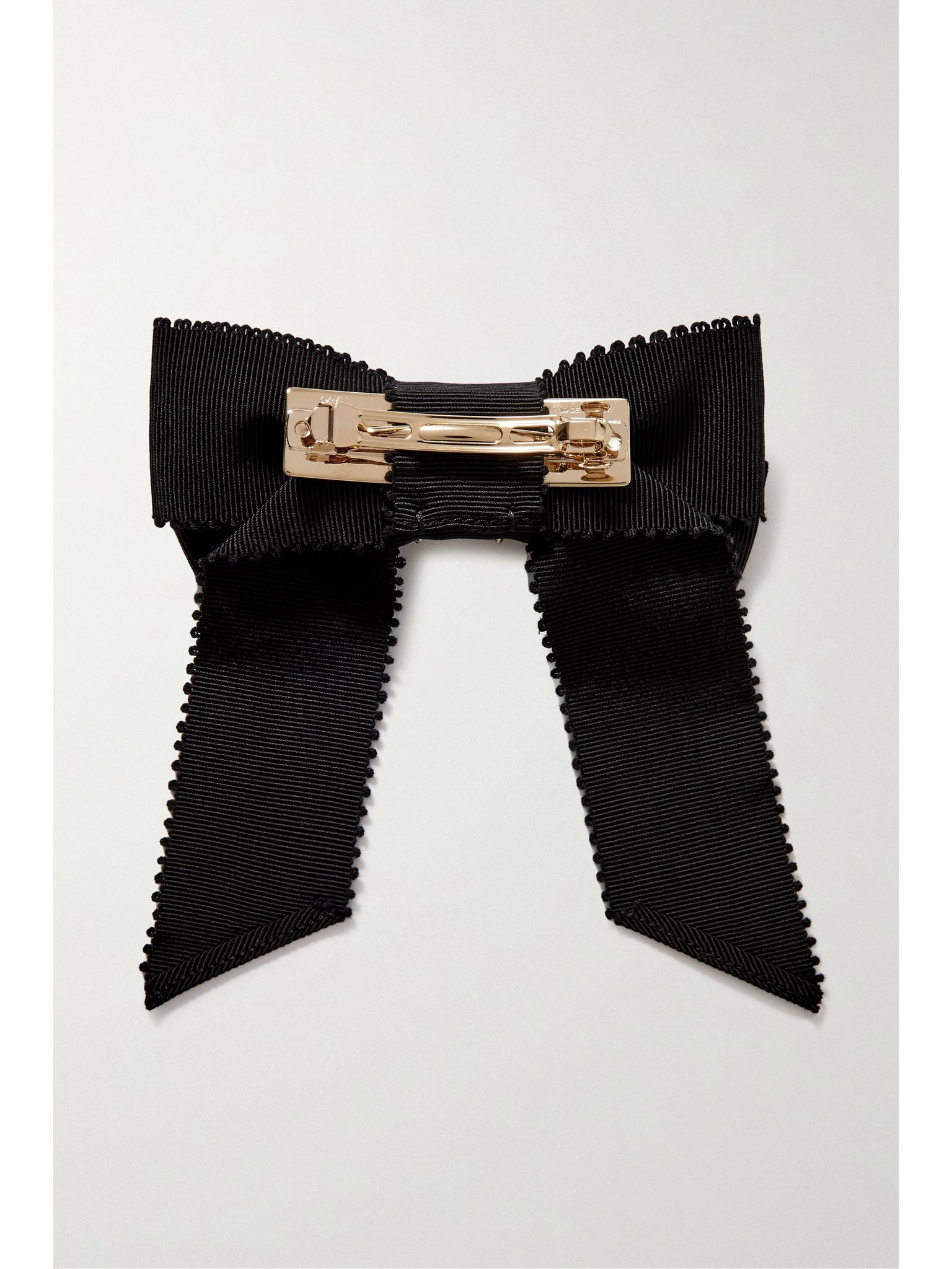 Broche Vivier crystal-embellished grosgrain hair clip Black - 3