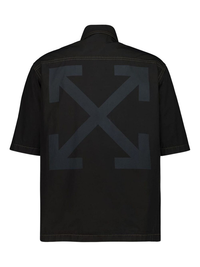 Off-White zip-fastening logo shirt outlook