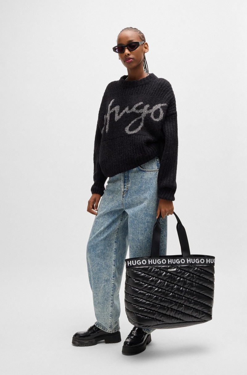 HUGO BLUE STRAIGHT-FIT JEANS WITH WIDE LEG outlook