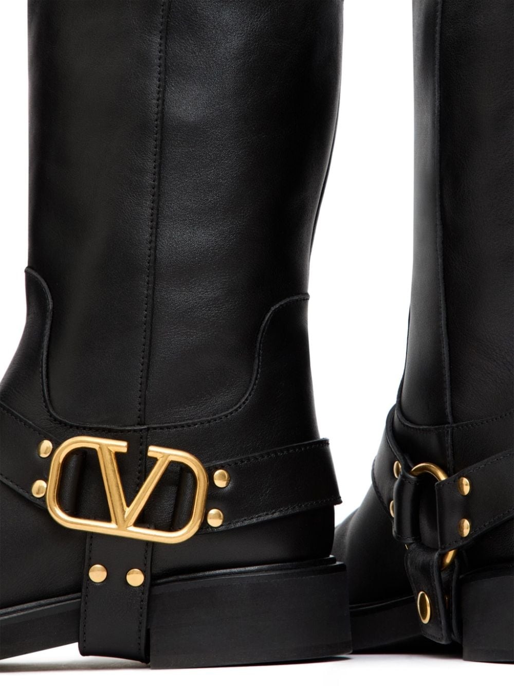 VLogo leather boots - 5