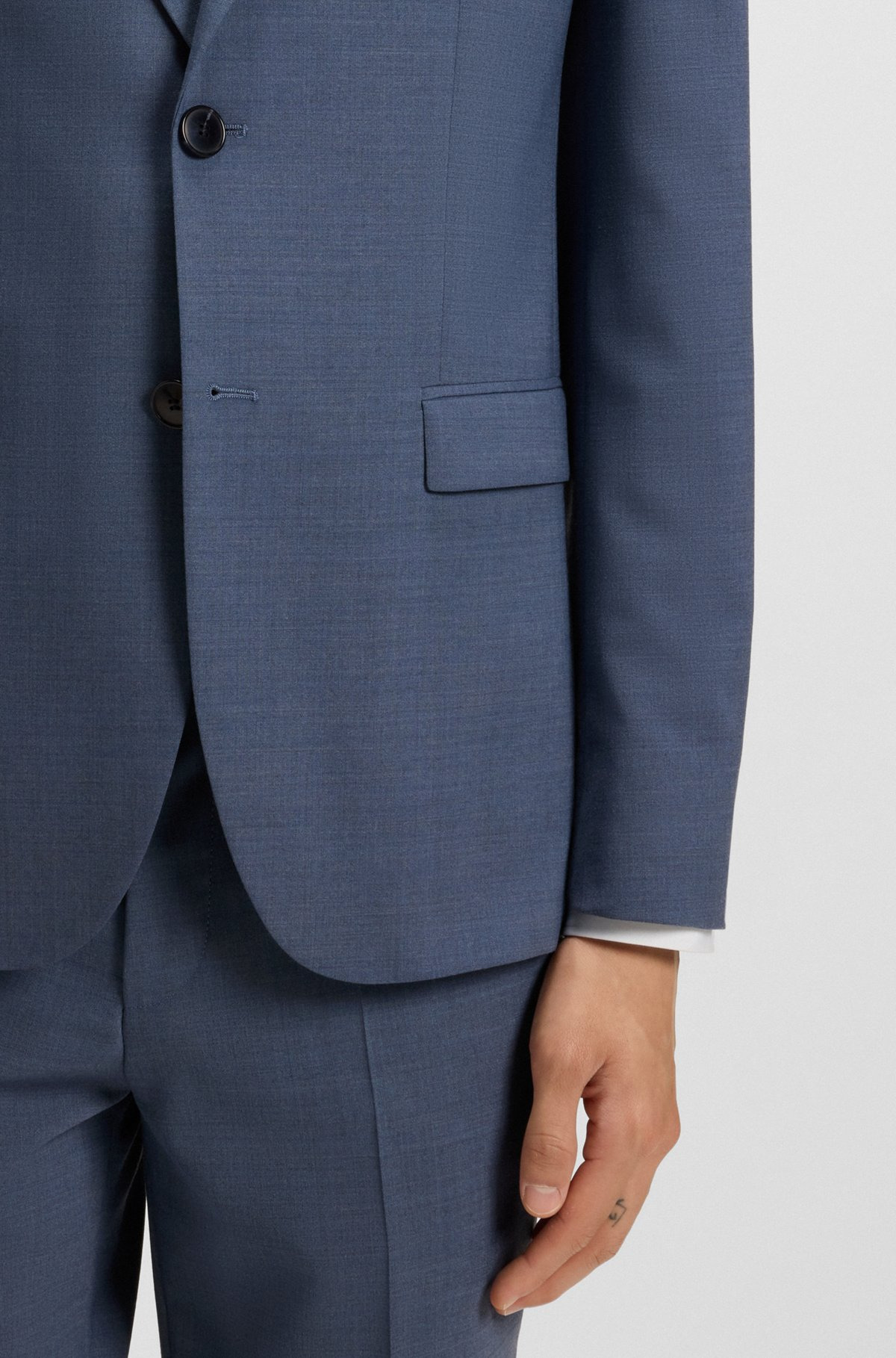 EXTRA-SLIM-FIT SUIT JACKET IN PERFORMANCE-STRETCH DOBBY - 6