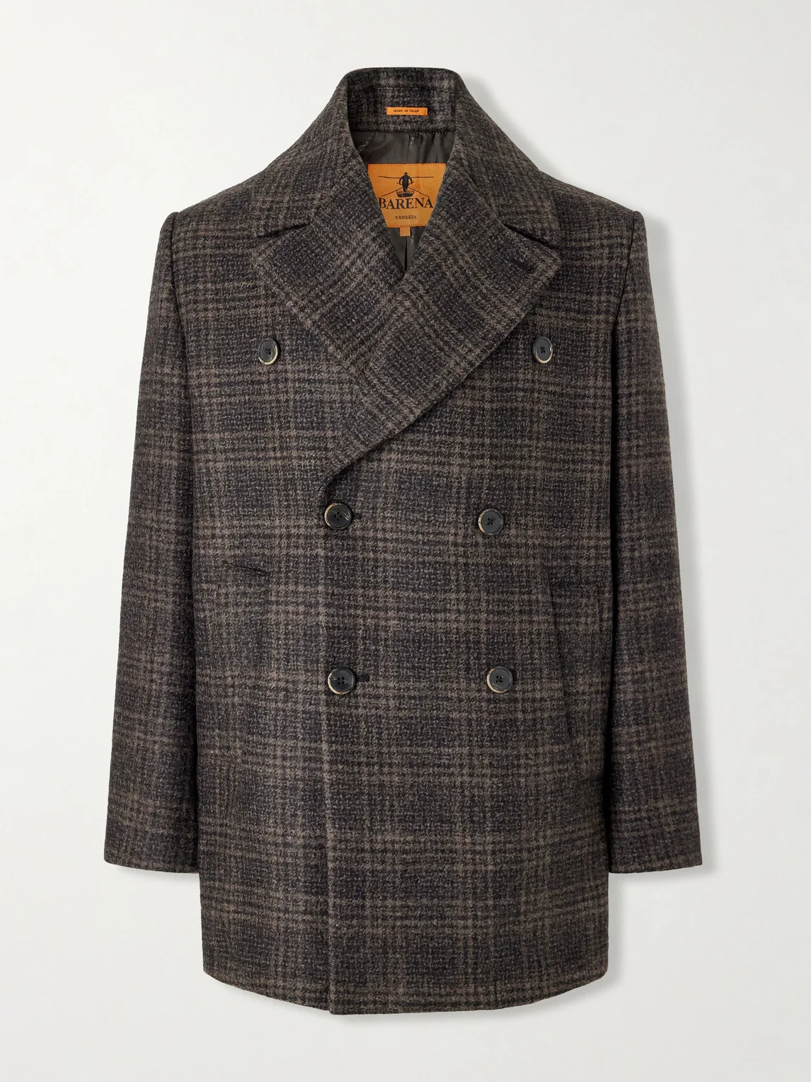 Double-Breasted Prince of Wales Wool-Blend Blouson Jacket - 1