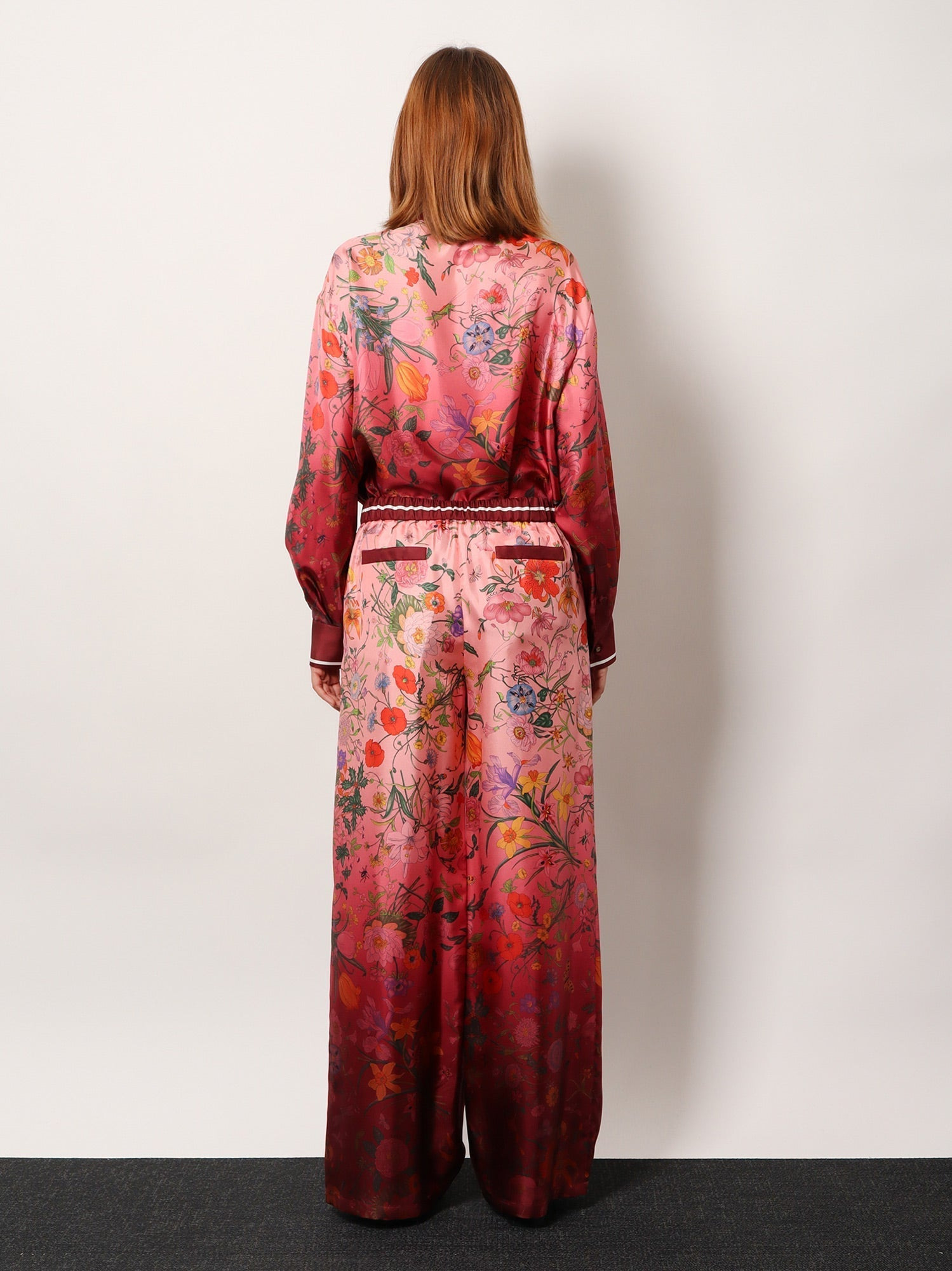 Gucci Women Silk Trousers With Gucci Flora Print - 3