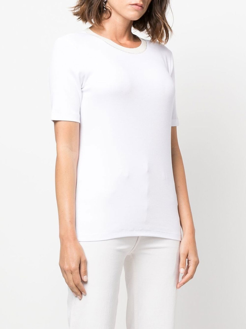 glitter-trim knitted top 3