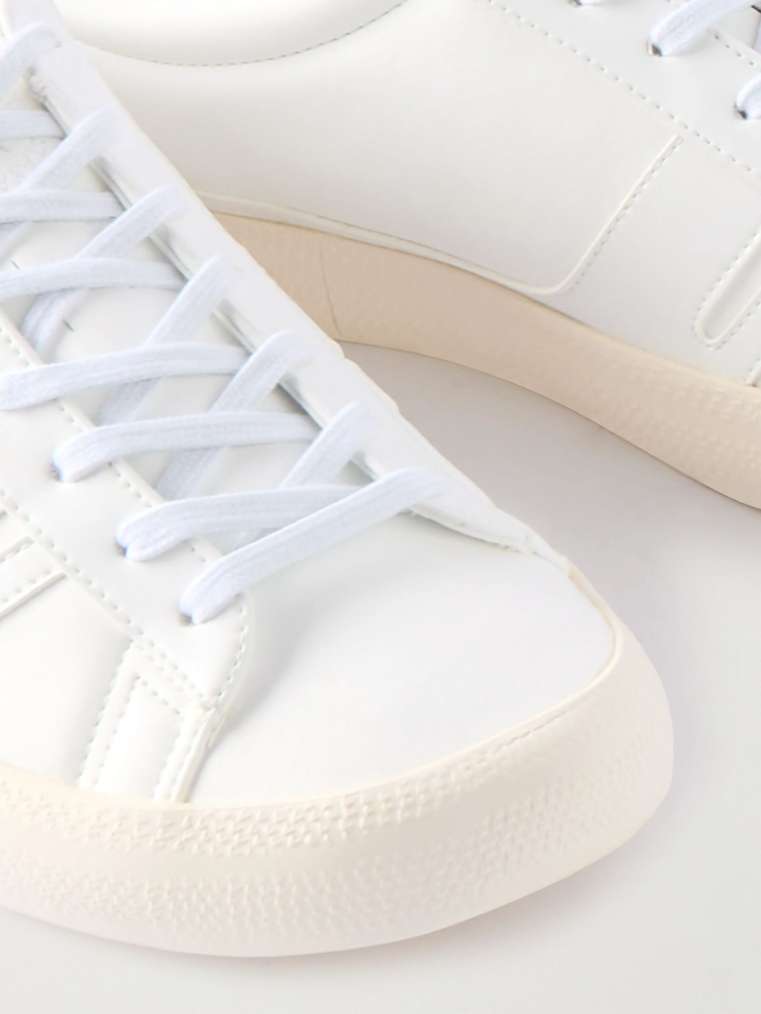 Yatay Faux Leather Sneakers White - 6
