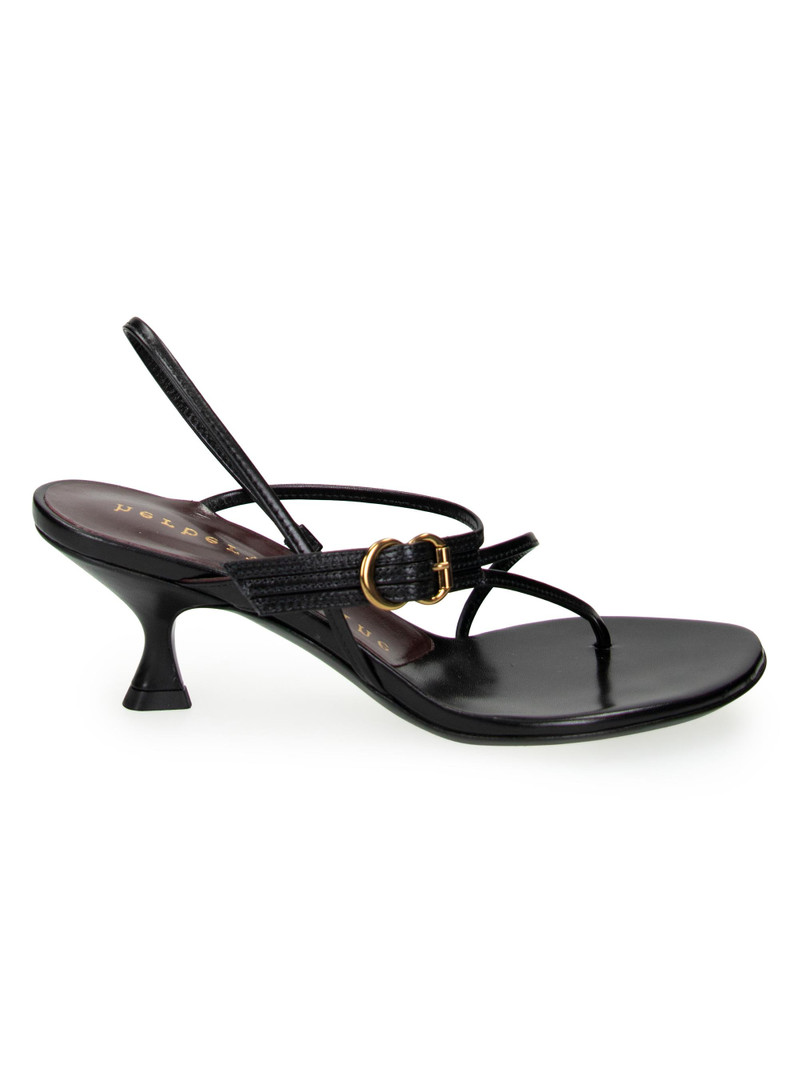 Women's Starry-Eyed Leather 55MM Sandals - Kid Skin Black 1