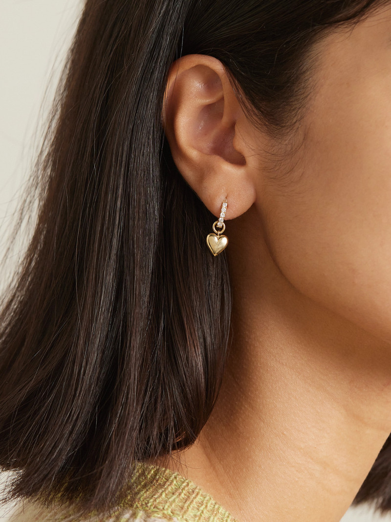 ROXANNE FIRST Dangly 14-karat Gold Diamond Single Earring outlook