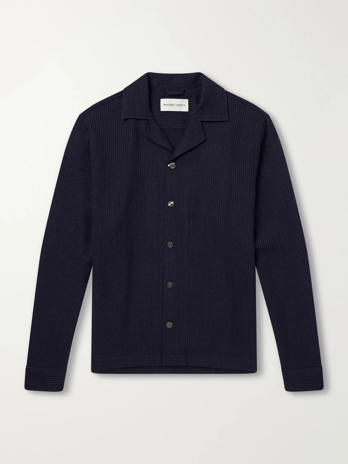 Safra Camp Collar Wool Shirt - 1