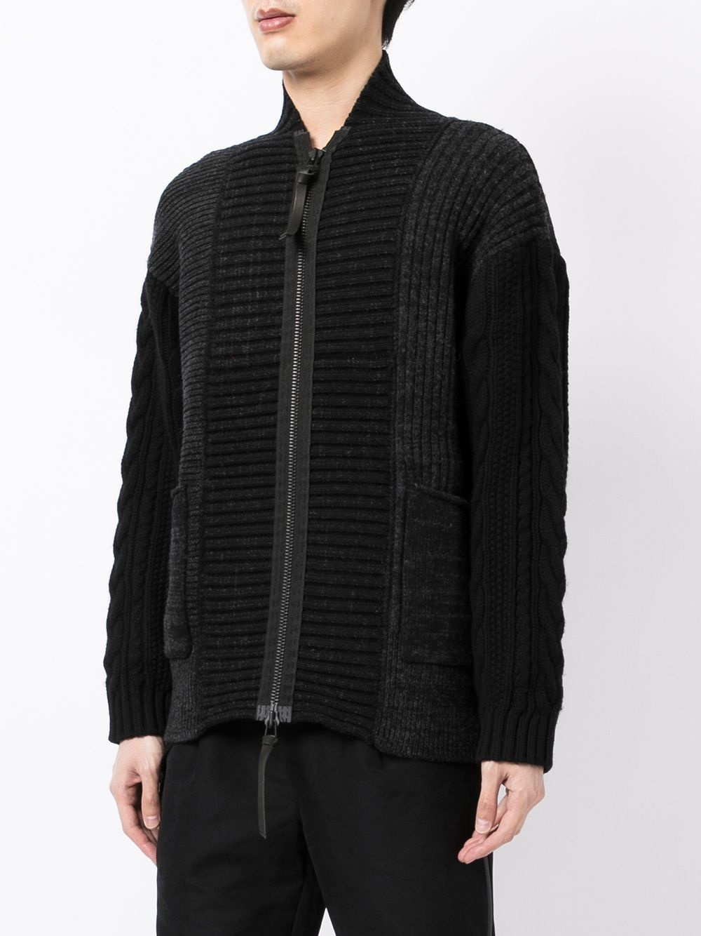 chunky-knit zip-up cardigan - 3