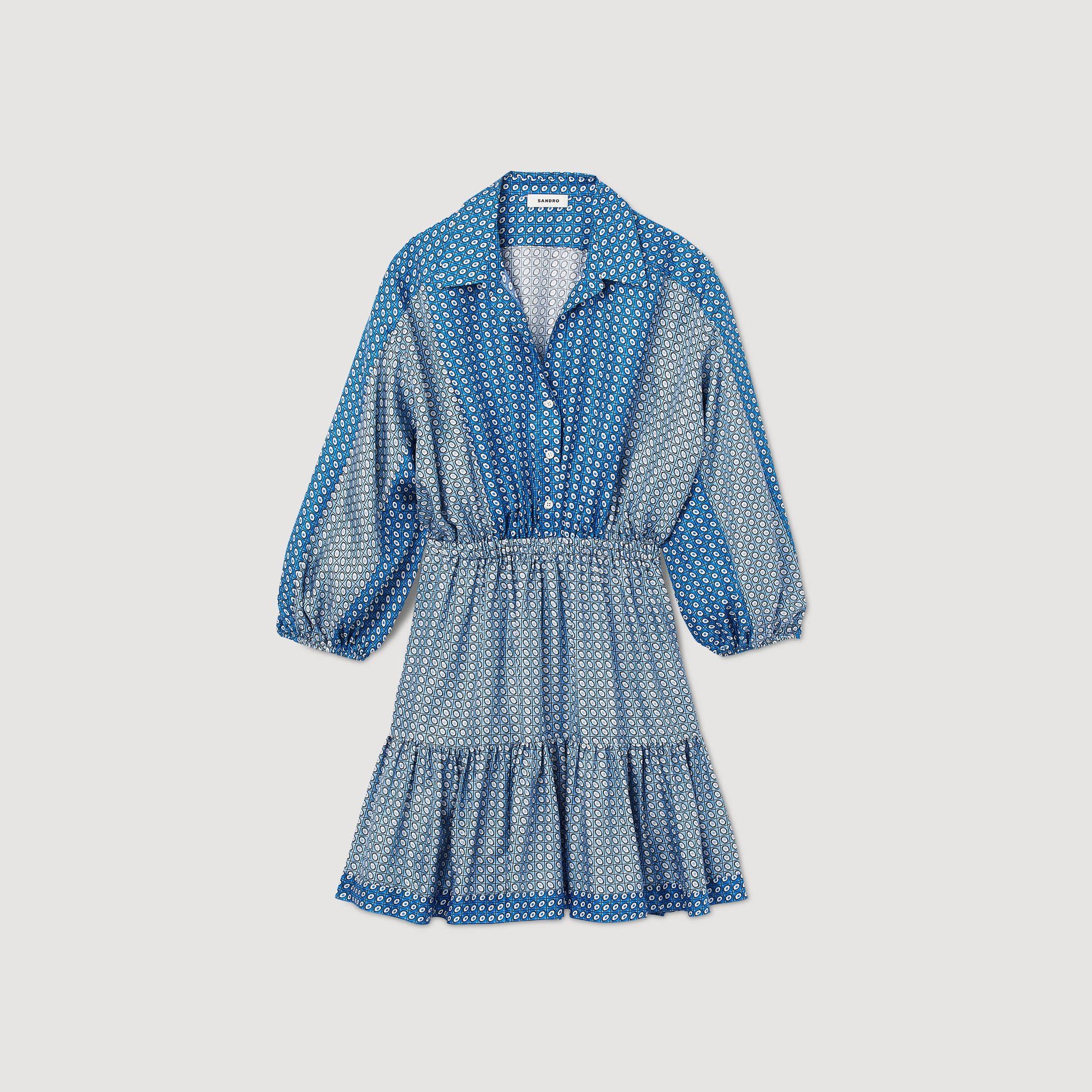 SHORT TIE-PRINT DRESS - 1