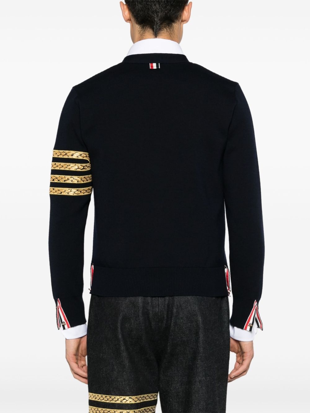 snake 4-Bar roll-neck cardigan - 4