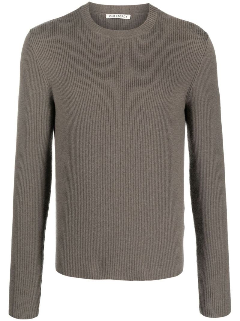 ribbed-knit merino wool jumper 1