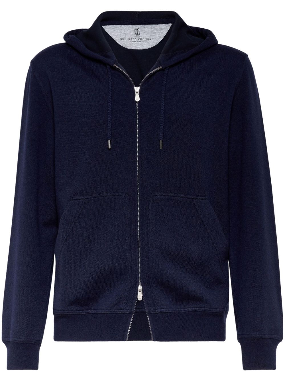 long-sleeve cashmere hoodie - 1