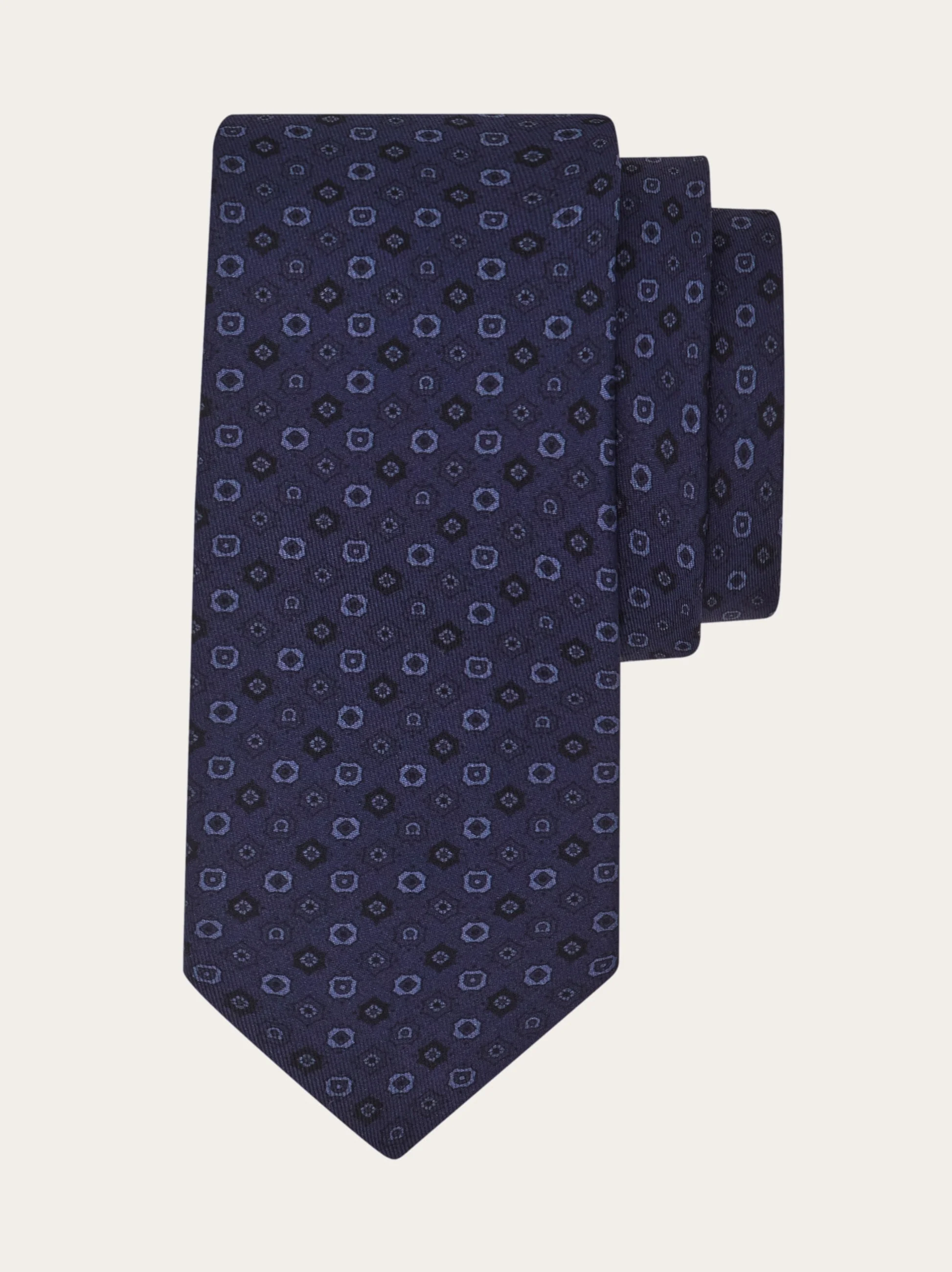 Micro pattern silk tie - 1