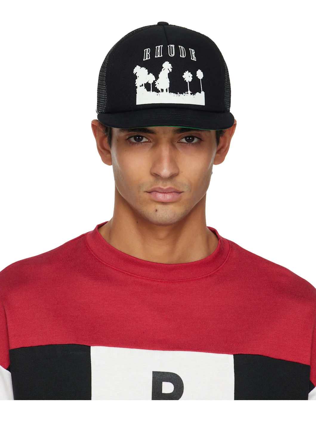 Black Thousand Palms Trucker Cap - 1