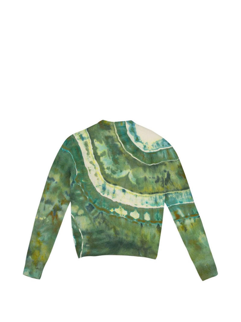 AMIRI Ma Tie Dye Cashmere Crewneck Sweatshirt "Green" outlook