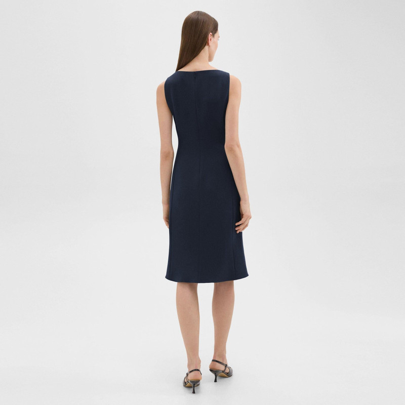 Theory Flared Dress in Admiral Crepe outlook