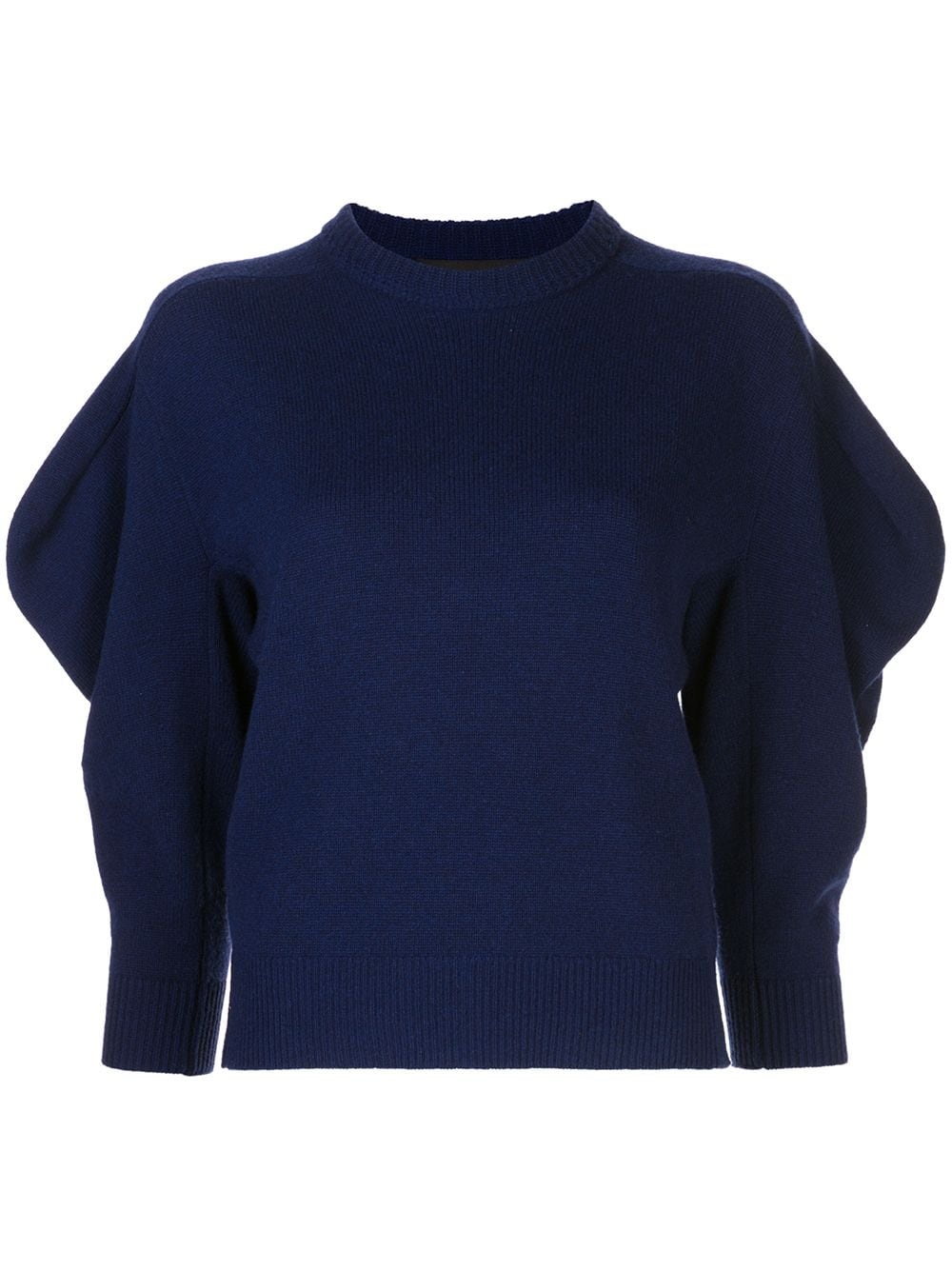 draped sleeve knitted jumper - 1