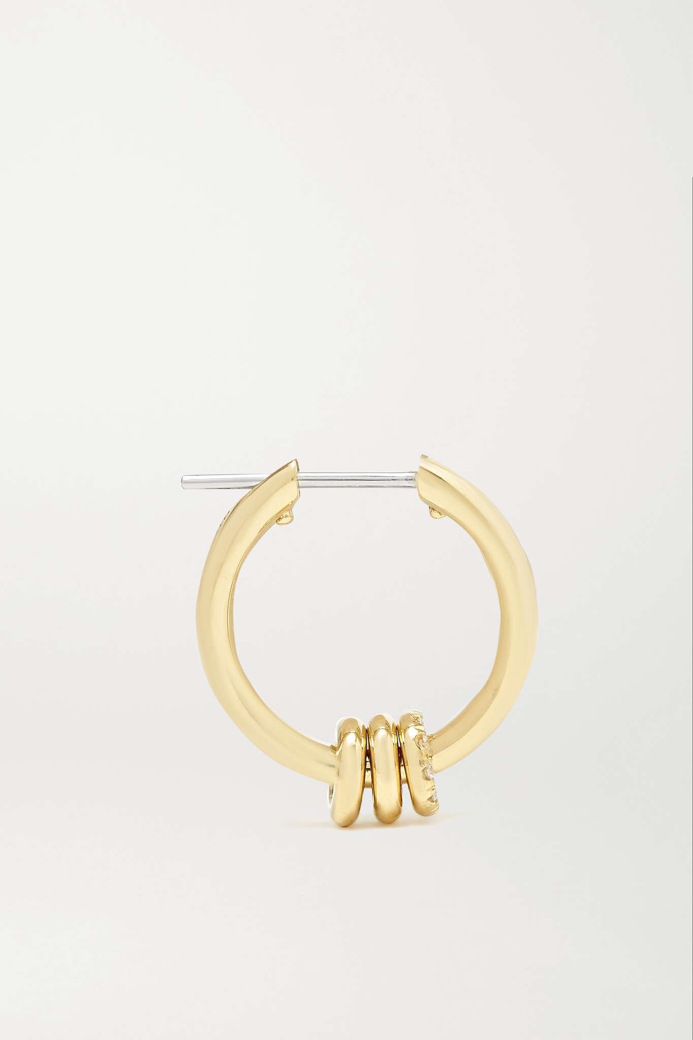 Ara 18-karat gold diamond hoop earrings - 3