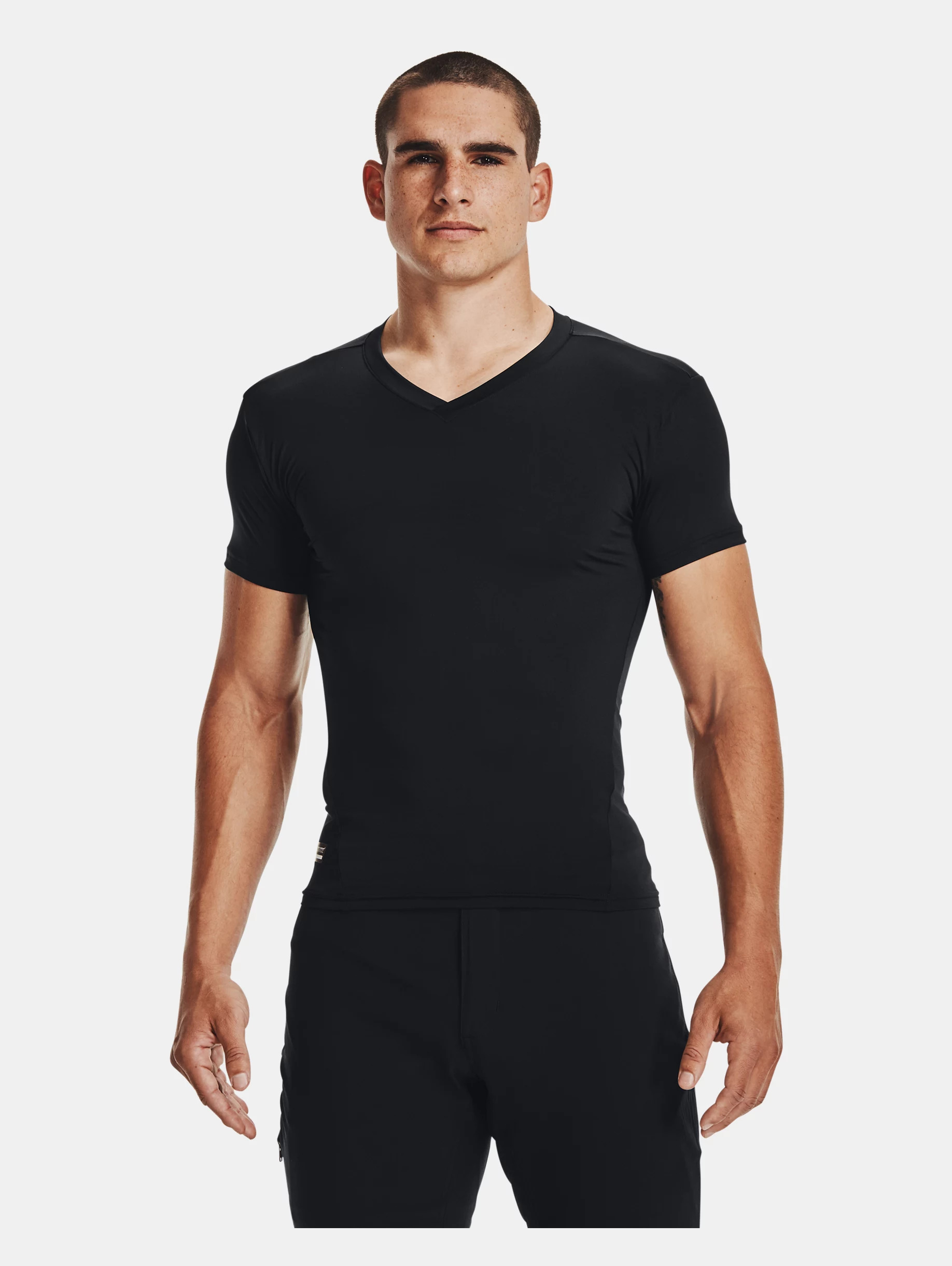 Men's Tactical HeatGear® Compression V-Neck T-Shirt - 2
