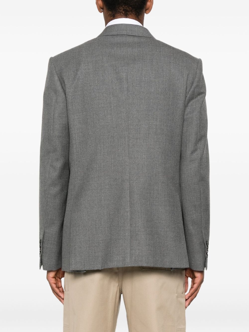 peak-lapel wool blazer - 4