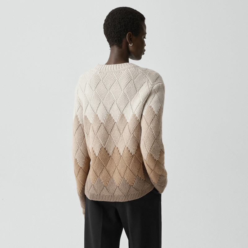 Diamond Weave Sweater in Felted Wool-Cashmere 4