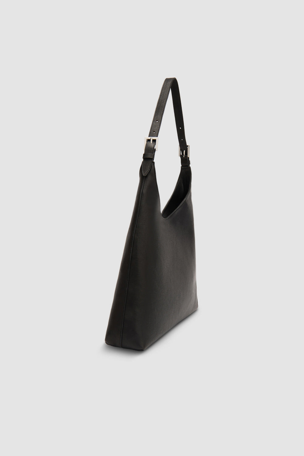 Camryn Black Washed Leather Shoulder Bag - 2