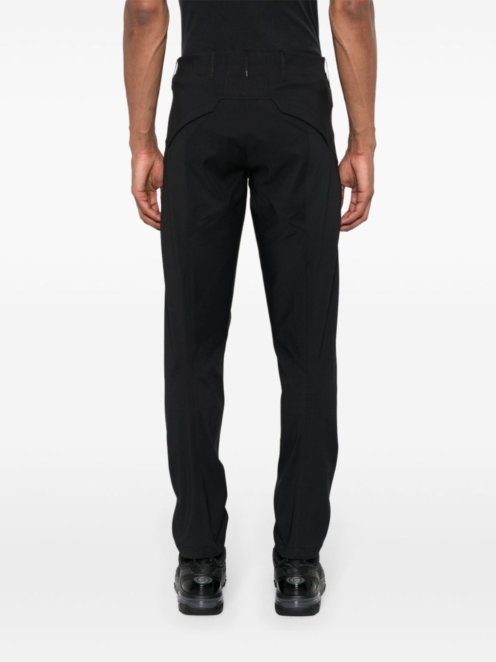 seam-detailed tapered trousers - 4