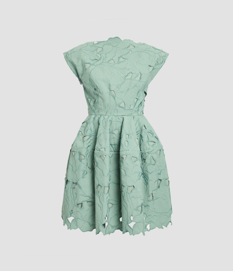 FLORAL CUTWORK MINI DRESS 1