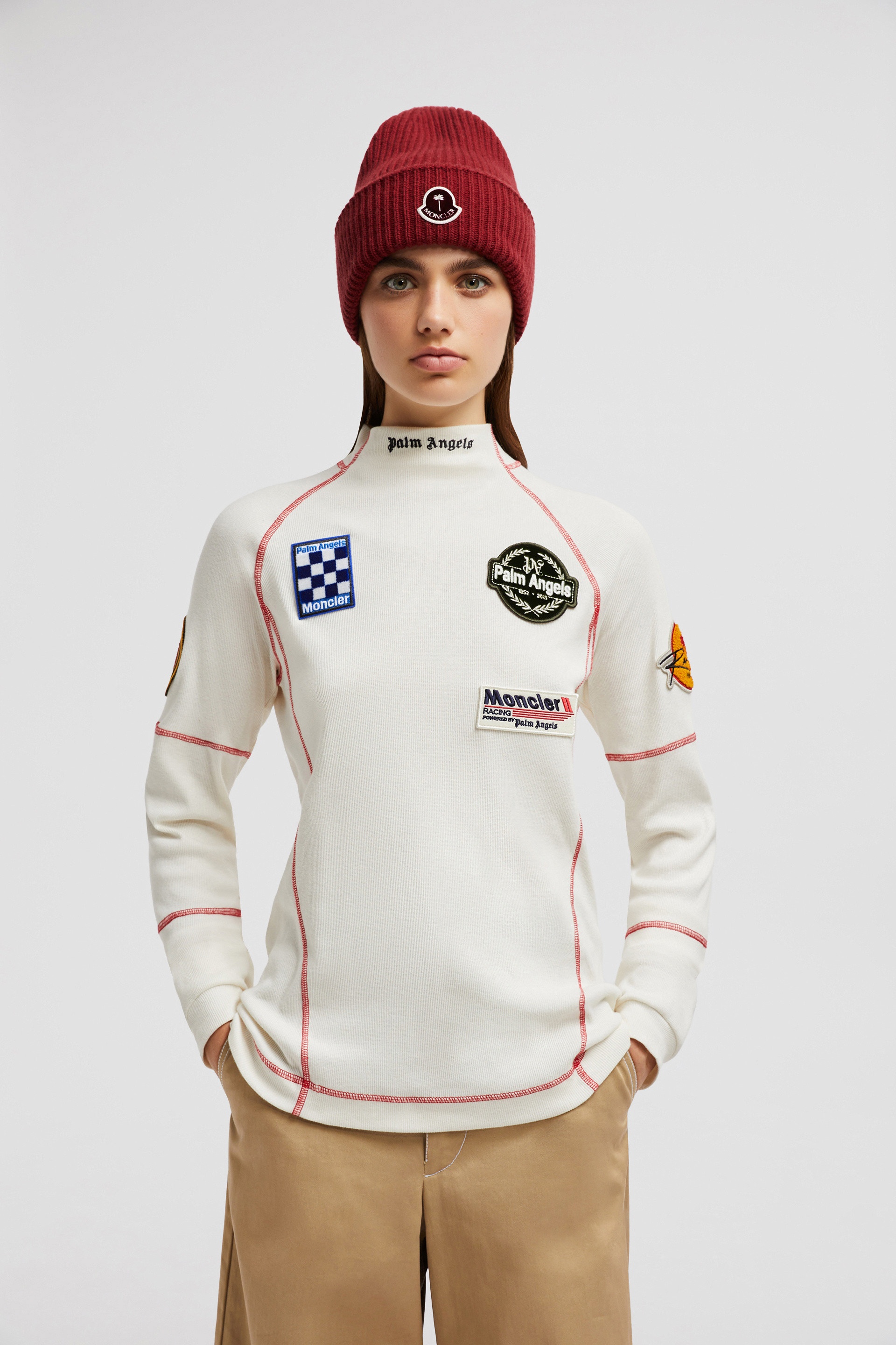 Moncler Moncler x Palm Angels Long Sleeve Cotton T-Shirt