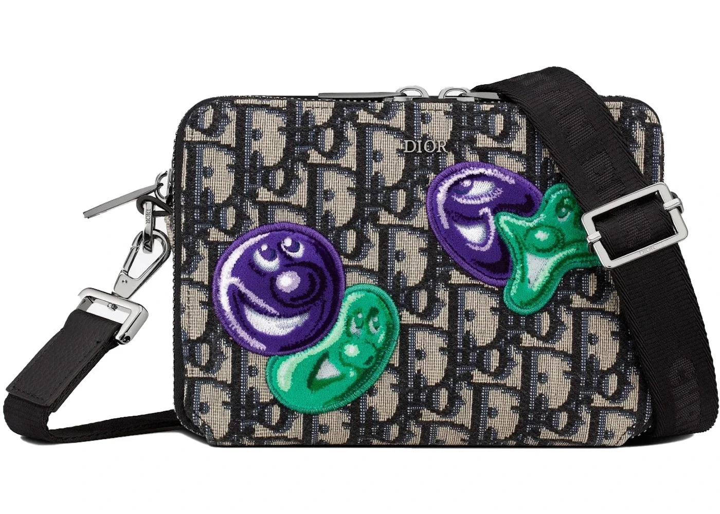 Dior x Kenny Scharf Pouch with Shoulder Strap Beige/Black - 1