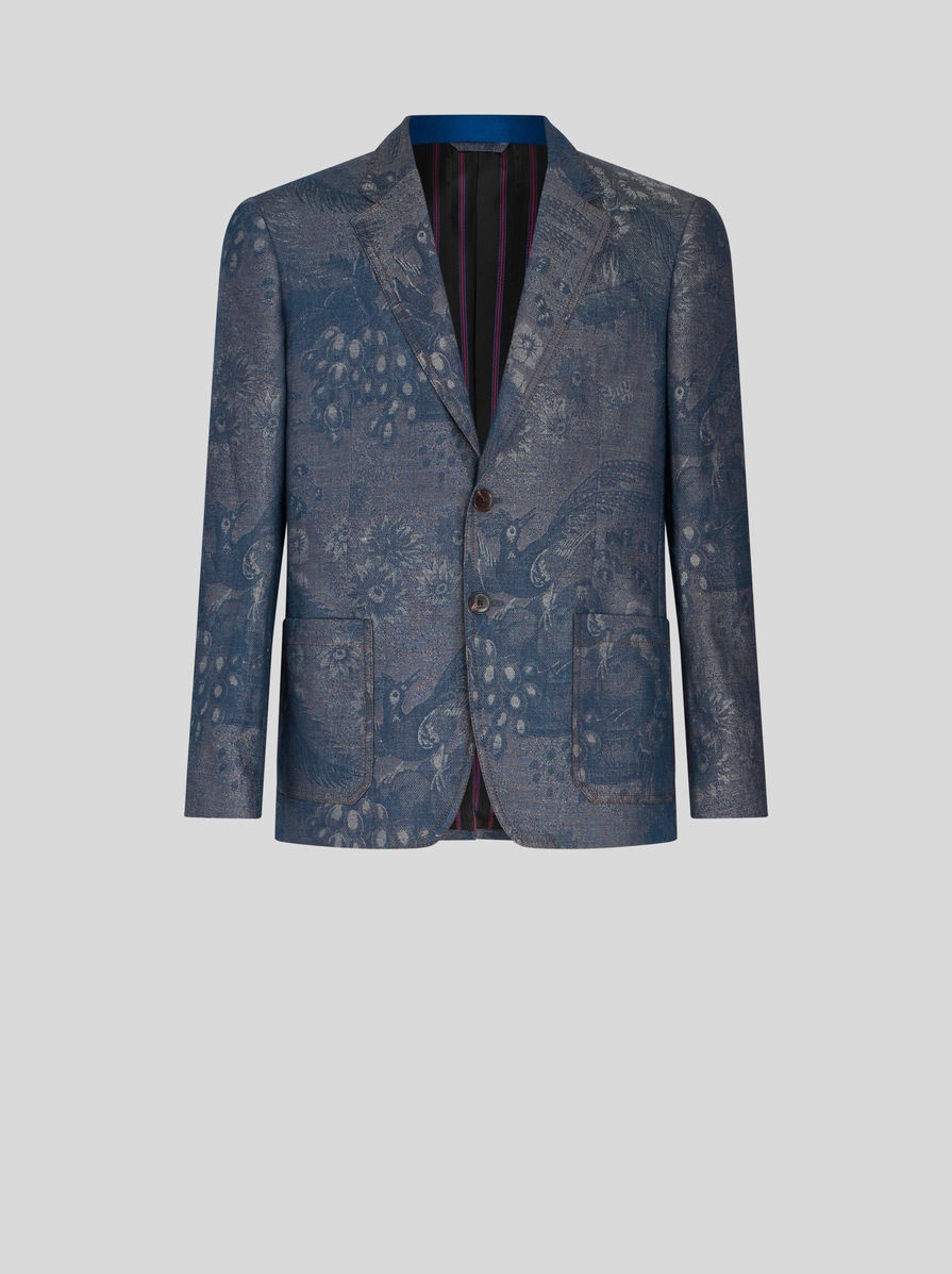 JACQUARD DENIM BLAZER - 1