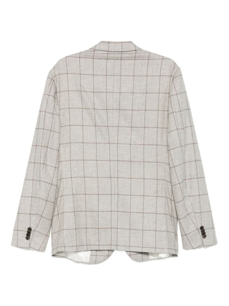 CORNELIANI checked single-breasted jacket outlook