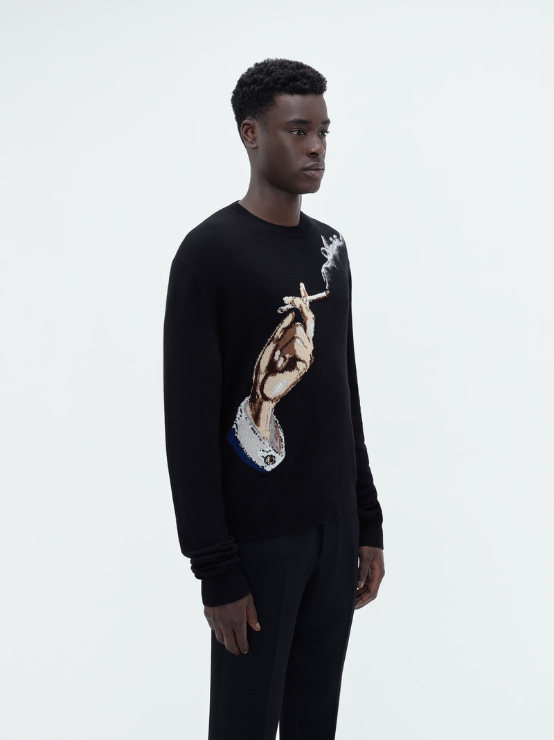 amiri cigarette sweater AMIRI AMIRI SMOKE CREWNECK - PS24MKL019-001