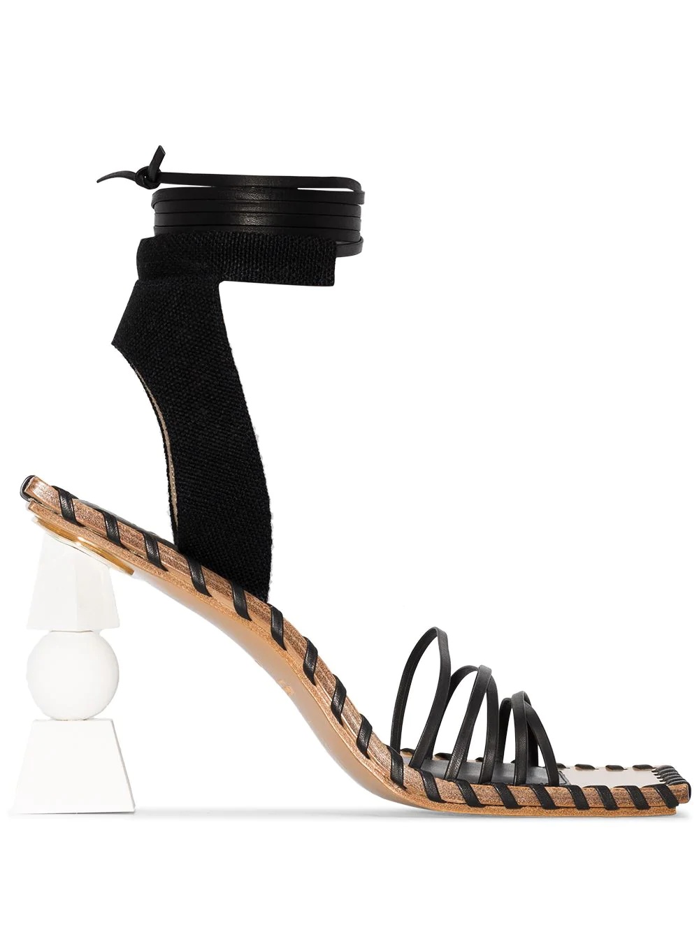 Valérie 105mm wrap-tie sandals - 1