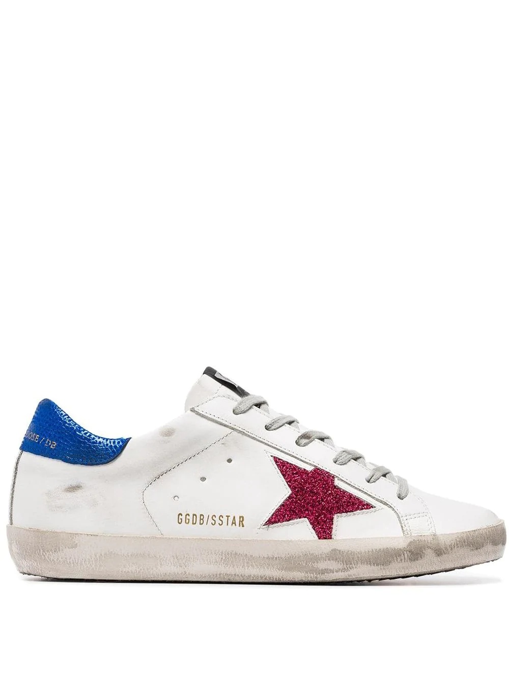 white Superstar leather low-top sneakers - 1