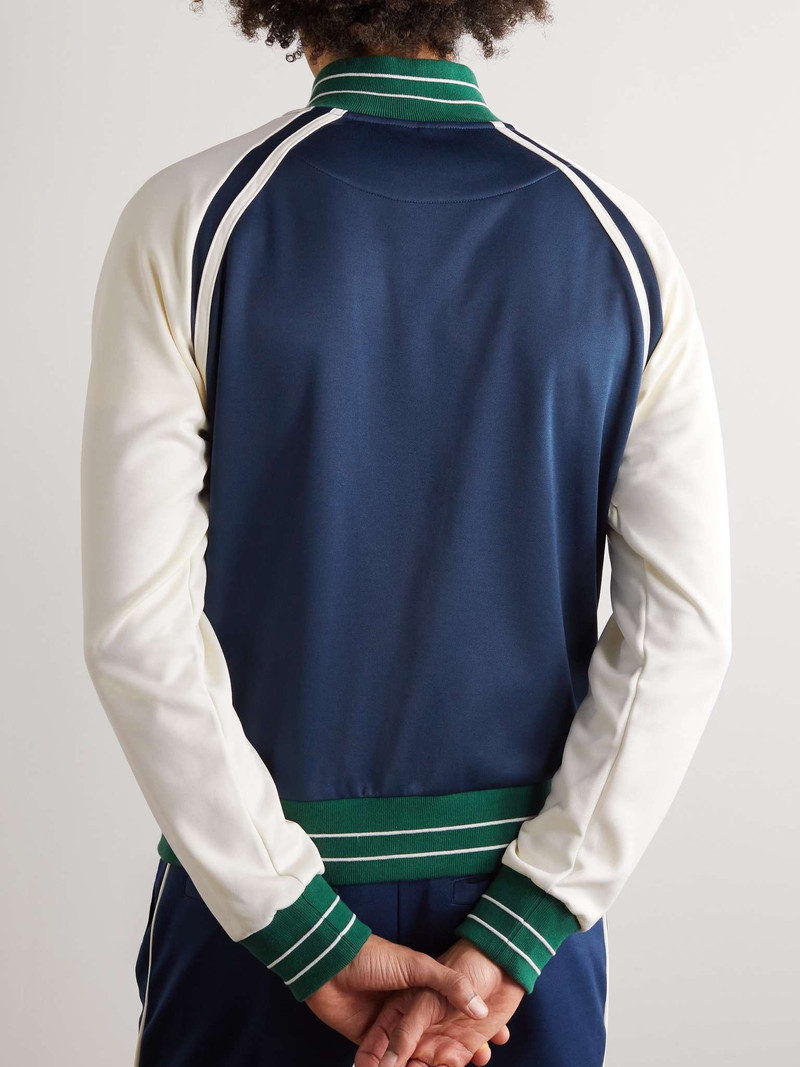 Kola Crochet-Trimmed Jersey Track Jacket 4
