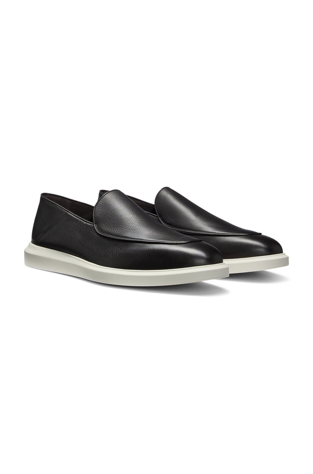 LEATHER LOAFERS WITH RUBBER OUTSOLE - 2