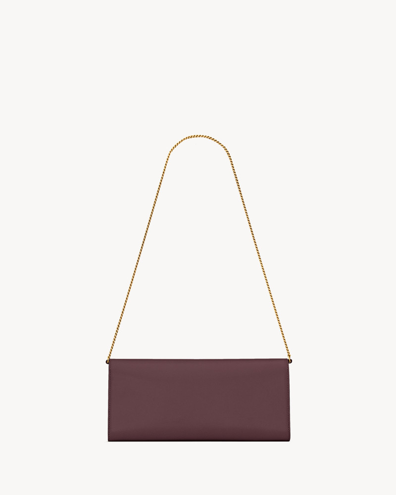 SAINT LAURENT KATE CLUTCH IN GRAIN DE POUDRE LEATHER outlook