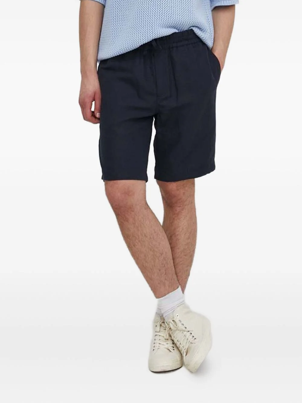 elastic-waist chino shorts - 1