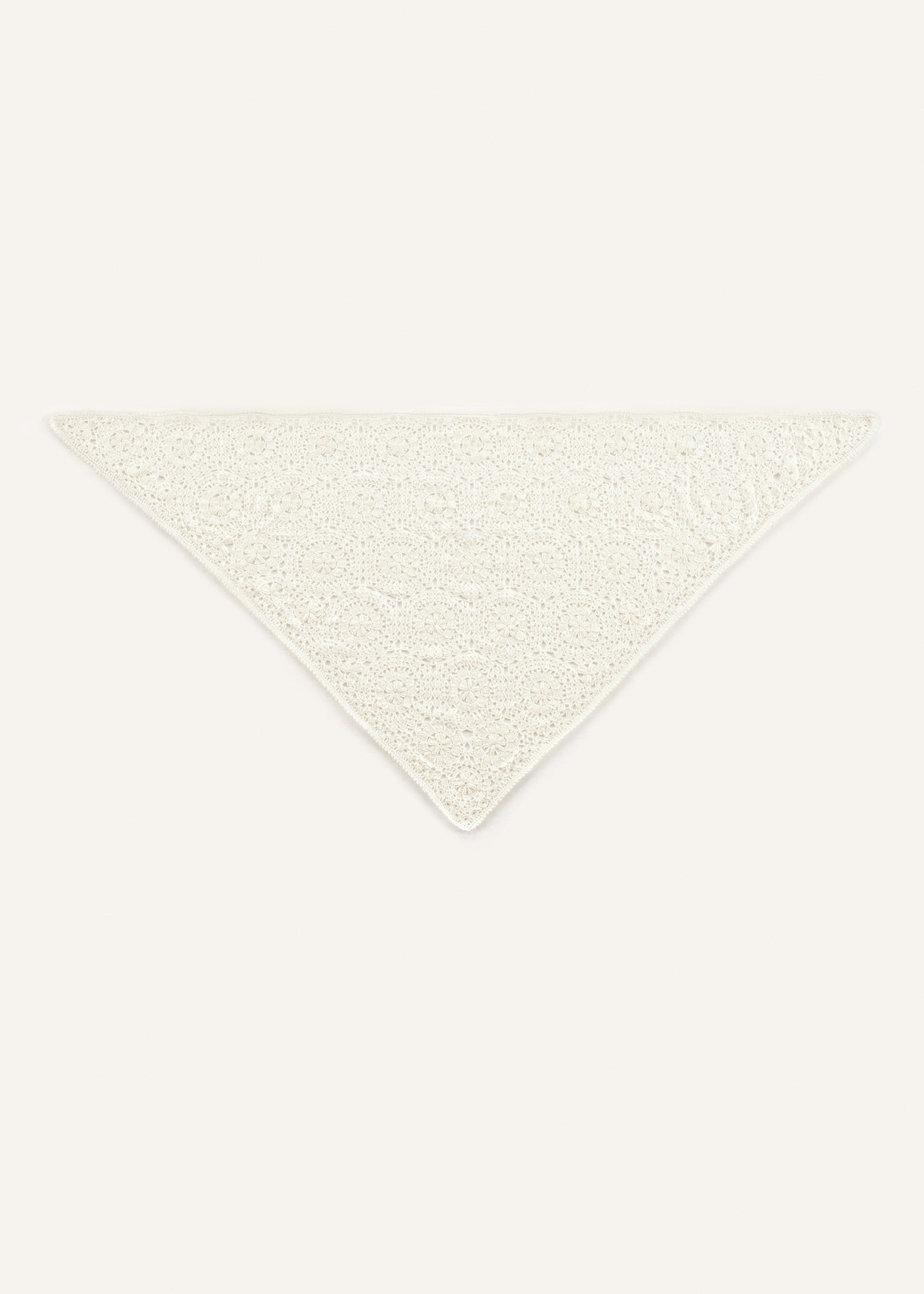 Crochet scarf in cream - 2