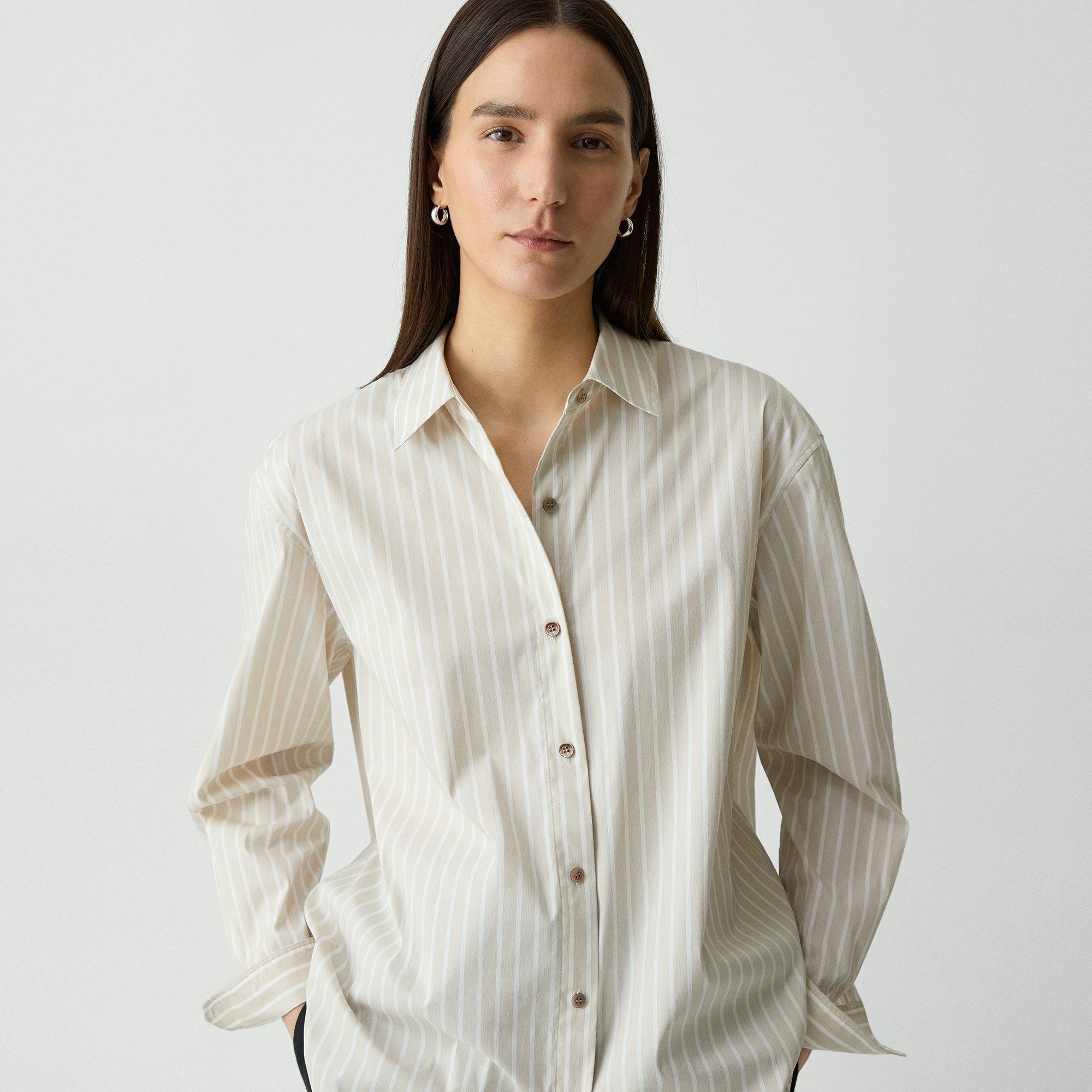 Boyfriend Shirt in Striped Cotton-Blend - 5