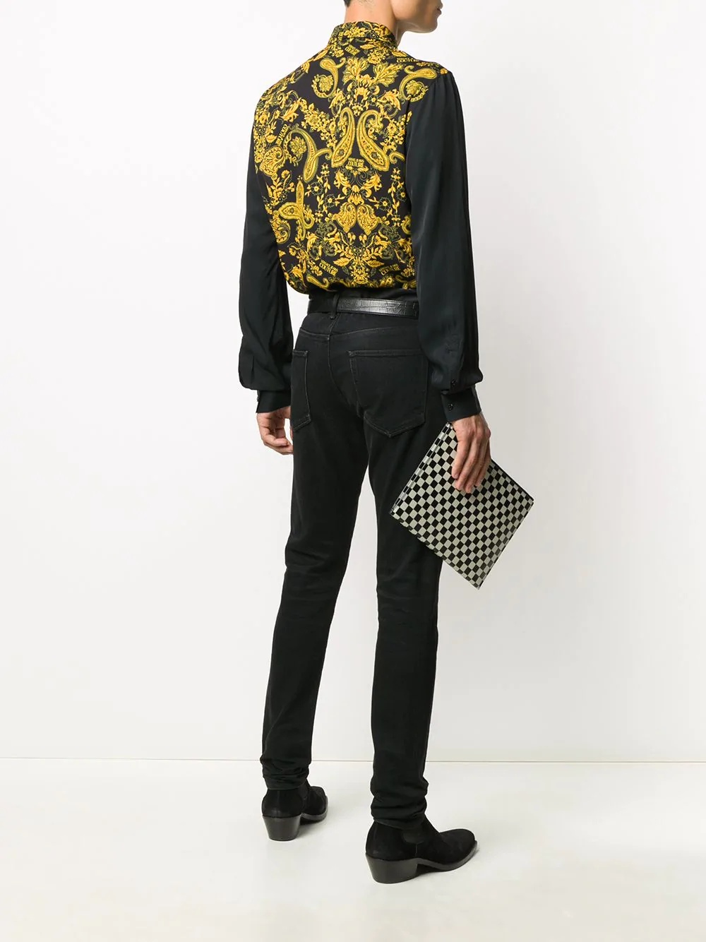 Logo Baroque-print panelled shirt - 2