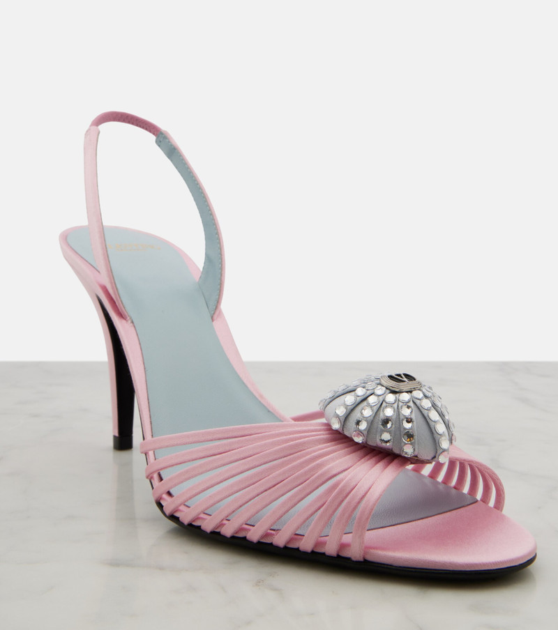 Cœur Royal satin slingback sandals 6