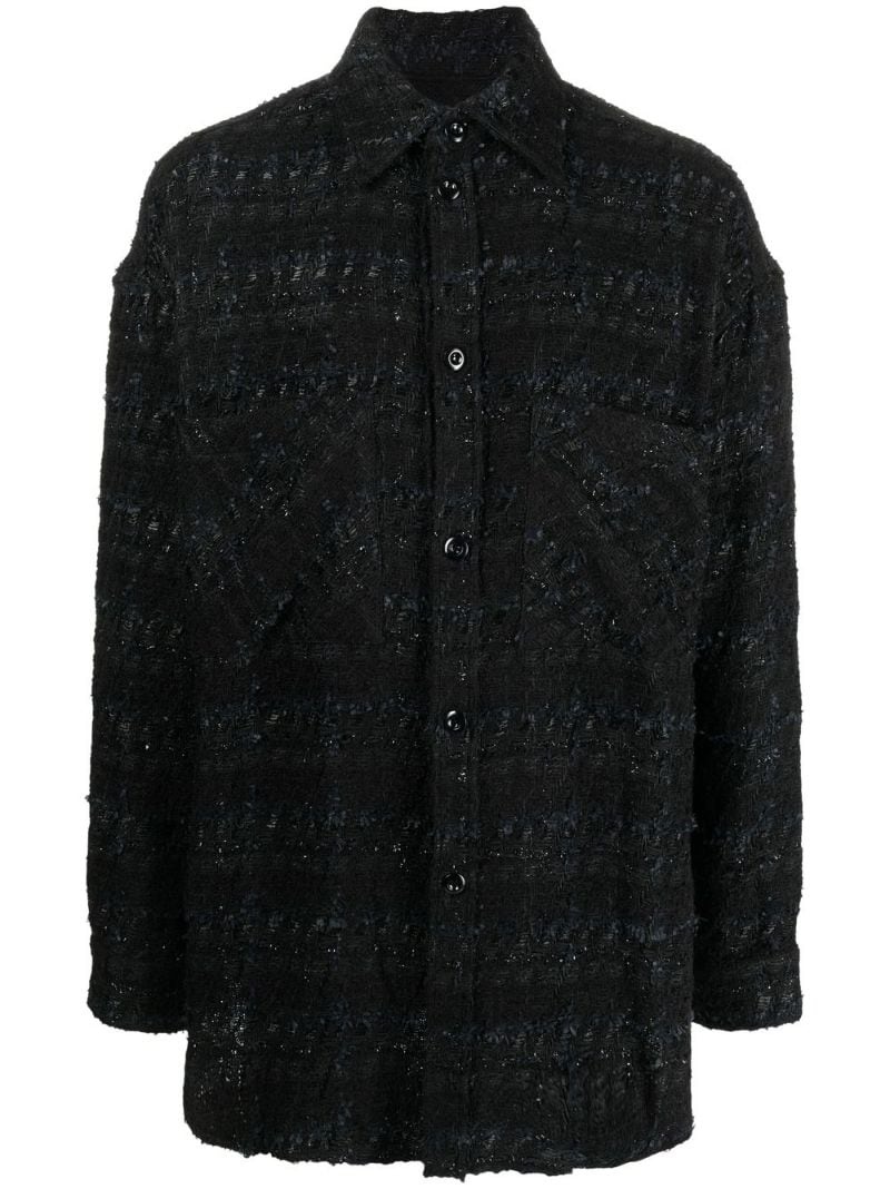 long sleeve tweed shirt - 1