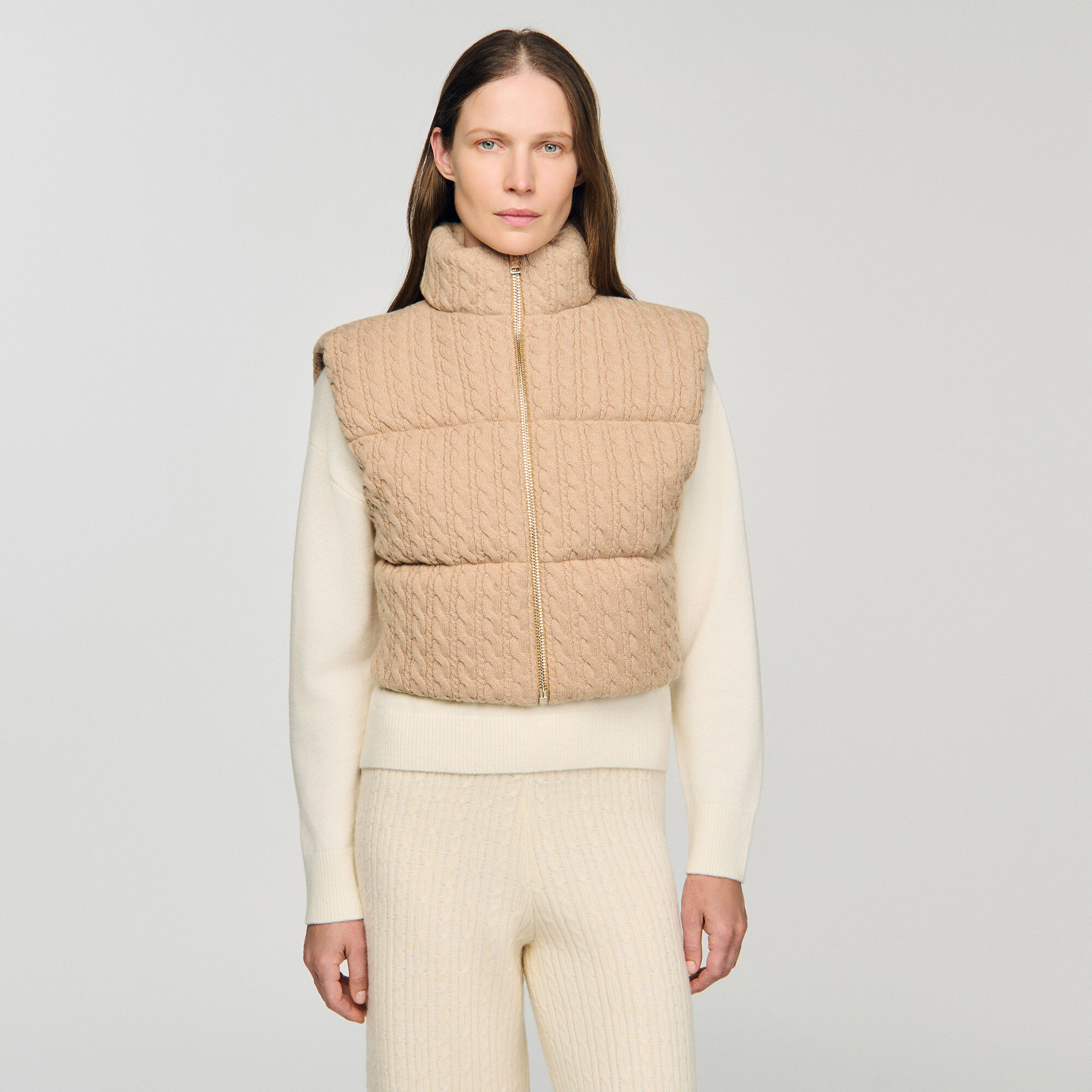 CROPPED SLEEVELESS PUFFER VEST - 4