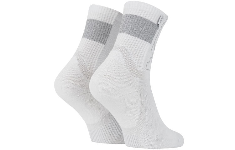 Under Armour ArmourDry Run Crew Socks 'White Grey' 1361156-100 - 2