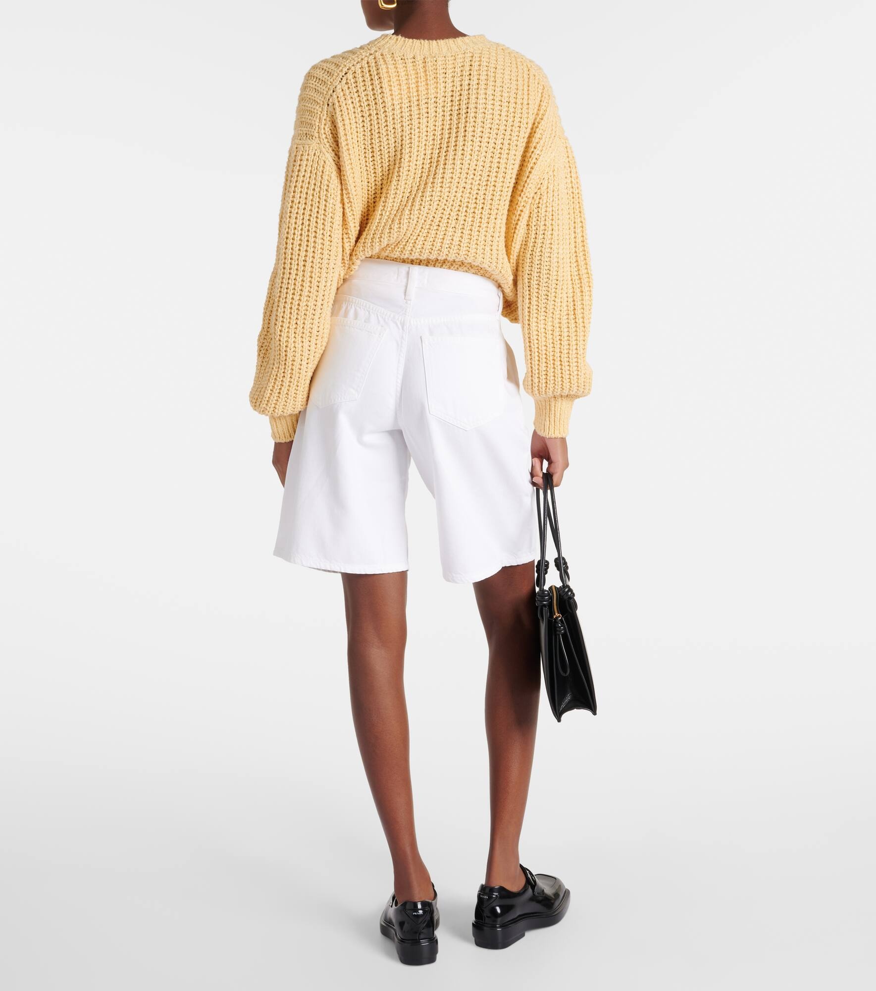 Ellis mid-rise denim Bermuda shorts - 3