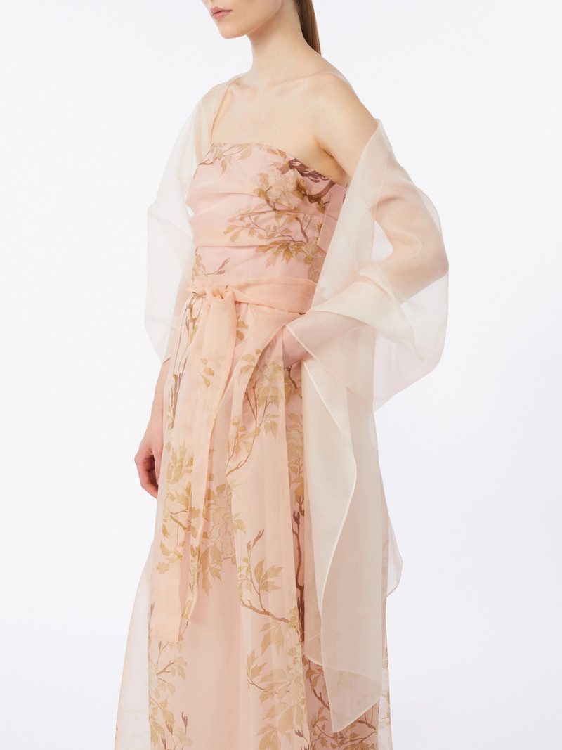 FANFARA Silk organza stole - POWDER 4
