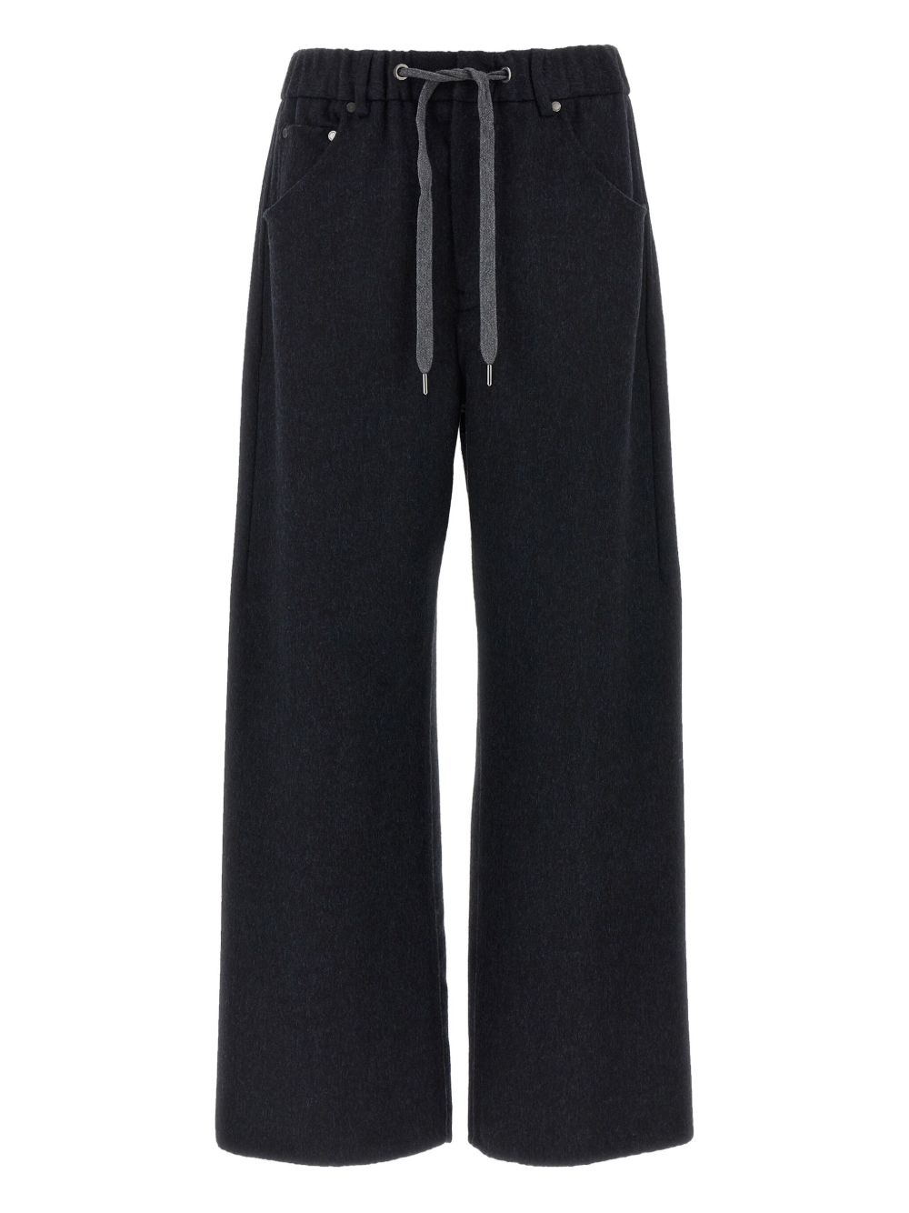 drawstring-waistband trousers - 1